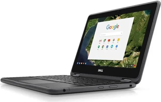 Alt view image 2 of 6 - Grade B Dell Chromebook 11 3189 DP1T3 11.6" Widescreen Black Laptop - Intel Celeron N3060 1.60GHz, 4GB RAM, Flash Embedded 32GB eMMC, No Optical, Chrome OS - Webcam - Touchscreen - Bluetooth