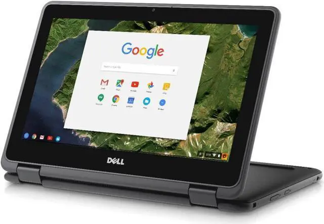 Alt view image 6 of 6 - Grade B Dell Chromebook 11 3189 DP1T3 11.6" Widescreen Black Laptop - Intel Celeron N3060 1.60GHz, 4GB RAM, Flash Embedded 32GB eMMC, No Optical, Chrome OS - Webcam - Touchscreen - Bluetooth
