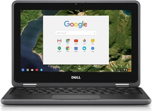 Alt view image 5 of 6 - Grade B Dell Chromebook 11 3189 DP1T3 11.6" Widescreen Black Laptop - Intel Celeron N3060 1.60GHz, 4GB RAM, Flash Embedded 32GB eMMC, No Optical, Chrome OS - Webcam - Touchscreen - Bluetooth