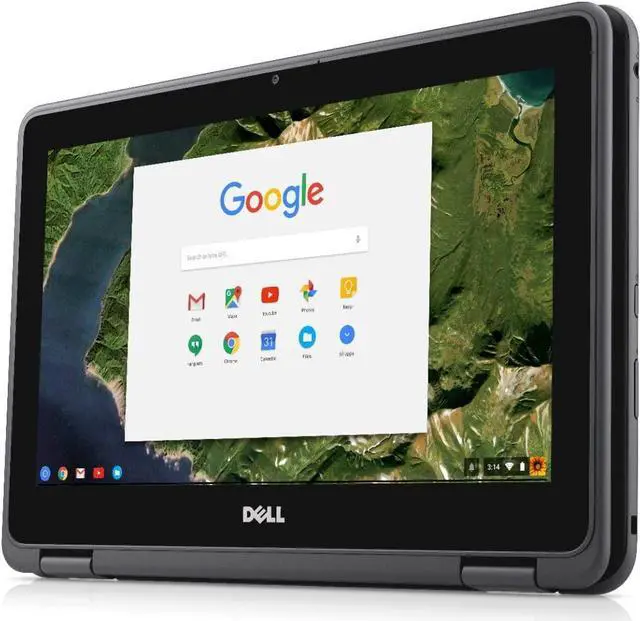 Alt view image 4 of 6 - Grade B Dell Chromebook 11 3189 DP1T3 11.6" Widescreen Black Laptop - Intel Celeron N3060 1.60GHz, 4GB RAM, Flash Embedded 32GB eMMC, No Optical, Chrome OS - Webcam - Touchscreen - Bluetooth