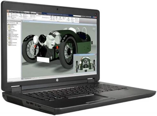 Alt view image 3 of 5 - HP ZBook 17 G2 17.3" - Intel Core i7-4810MQ 2.80GHz, 8GB RAM, SATA 2.5" 128GB SSD, DVD-RW, Windows 10 Pro 64-Bit - Webcam