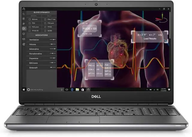 Alt view image 2 of 7 - Dell Precision 7550 15.6" FHD Widescreen Intel Xeon W-10855M 2.80GHz,  64GB RAM, 2TB SSD - Nvidia Quadro RTX 3000 - Optical Drive: Not Applicable - Webcam - Smartcardreader - Bluetooth - Wifi - Window