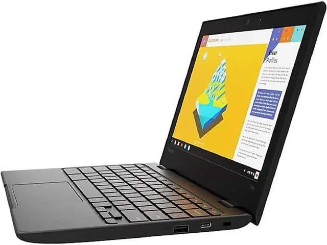 Alt view image 2 of 5 - Lenovo Chromebook 100e 81ER0002US 11.6" - Intel Celeron N3350 1.10GHz, 4GB RAM, Flash Embedded 32GB eMMC, No Optical, Chrome OS - Webcam - Bluetooth