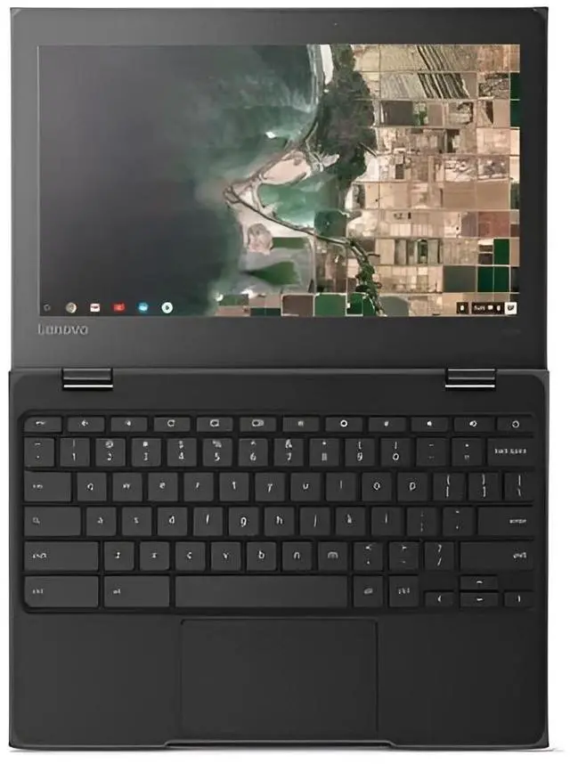 Alt view image 5 of 5 - Lenovo Chromebook 100e 81ER0002US 11.6" - Intel Celeron N3350 1.10GHz, 4GB RAM, Flash Embedded 32GB eMMC, No Optical, Chrome OS - Webcam - Bluetooth