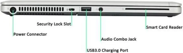 Alt view image 3 of 4 - HP EliteBook Folio 9470M 14.0-in Laptop - Intel Core i7 3687U 3rd Gen 2.10 GHz 8GB 256GB SSD Windows 10 Pro 64-Bit - Webcam, Grade B