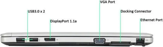 Alt view image 4 of 4 - HP EliteBook Folio 9470M 14.0-in Laptop - Intel Core i7 3687U 3rd Gen 2.10 GHz 8GB 256GB SSD Windows 10 Pro 64-Bit - Webcam, Grade B