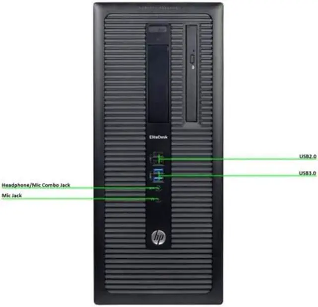 Alt view image 5 of 7 - HP Elitedesk 800 G1 TOW Standard PC - Intel Core i5 4570 4th Gen 3.2 GHz 8GB DIMM DDR3 SATA 3.5" 500GB DVD-RW Windows 10 Pro 64-Bit