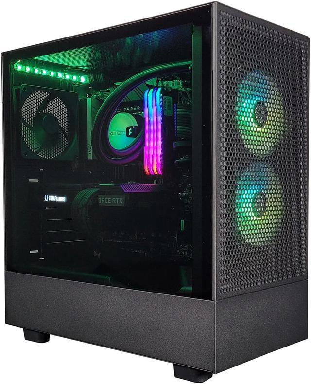 XPC H5 Flow (AMD Ryzen 7 7700X 4.5 GHz, NVIDIA RTX 3050, 64GB DDR5 RAM  5200, 2TB NVMe SSD, Win 11, Wi-Fi 6E) Gaming and Entertainment Desktop  Liquid Cooled PC 