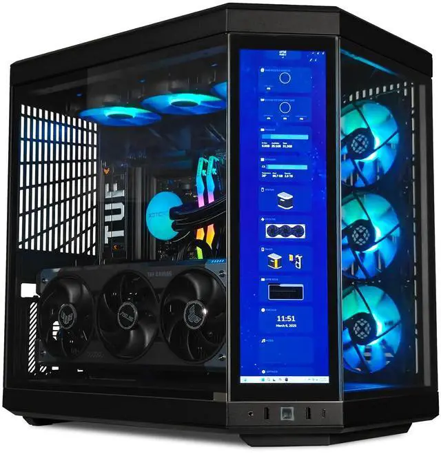 Main image of XPC Y70 Ultimate Gaming Desktop, AMD Ryzen 7 9800X3D 4.7GHz (5.2GHz Turbo Boost), RTX 5080 16GB, 2TB NVMe SSD, 32GB DDR5 RAM, 850W Gold PSU, Win 11