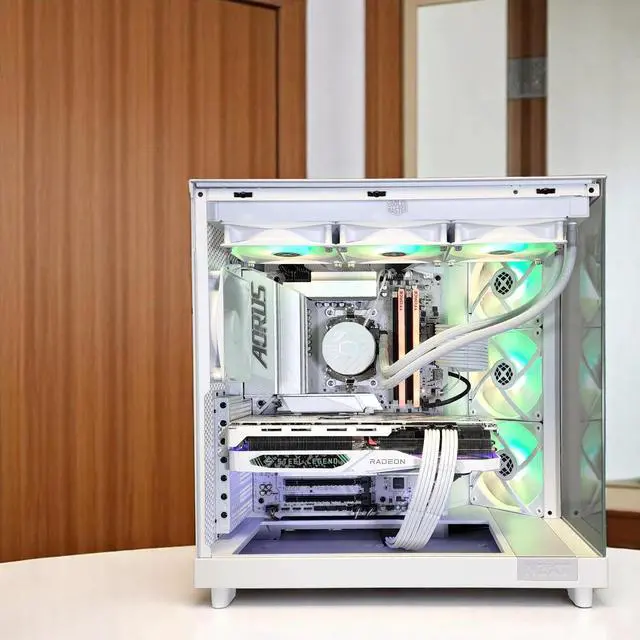 Alt view image 2 of 2 - XPC H6 Ghost Prime Gaming Desktop, AMD Ryzen 7 9800X3D 4.7GHz (5.2GHz Turbo Boost), Radeon RX 9070 XT 16GB, 2TB NVMe SSD, 32GB DDR5 RAM, 850W Gold PSU, Win 11