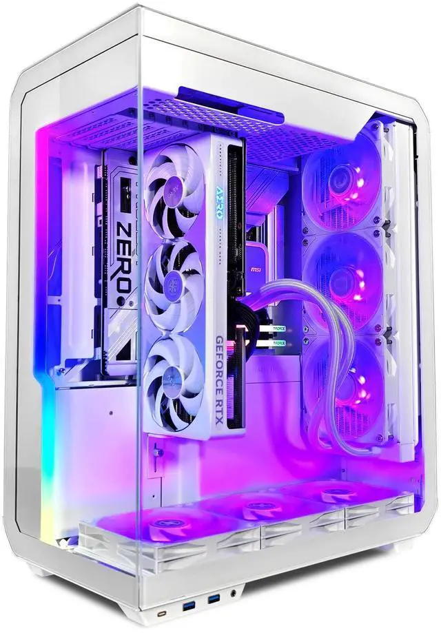 Main image of XPC Xhuttle Project Zero Ghost Ultimate Gaming Desktop, AMD Ryzen 7 9700X 3.8GHz (5.5GHz Turbo Boost), RTX 5080 16GB, 2TB NVMe SSD, 32GB DDR5 RAM, 850W Gold PSU, Win 11