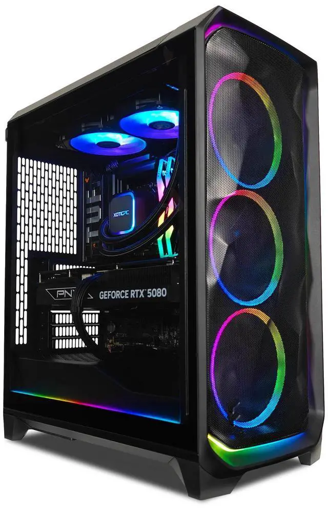 Main image of XPC Meshify 3 Ultimate Gaming Desktop, AMD Ryzen 7 9800X3D 4.7GHz (5.2GHz Turbo Boost), RTX 5080 16GB, 2TB NVMe SSD, 32GB DDR5 RAM, 850W Gold PSU, Win 11