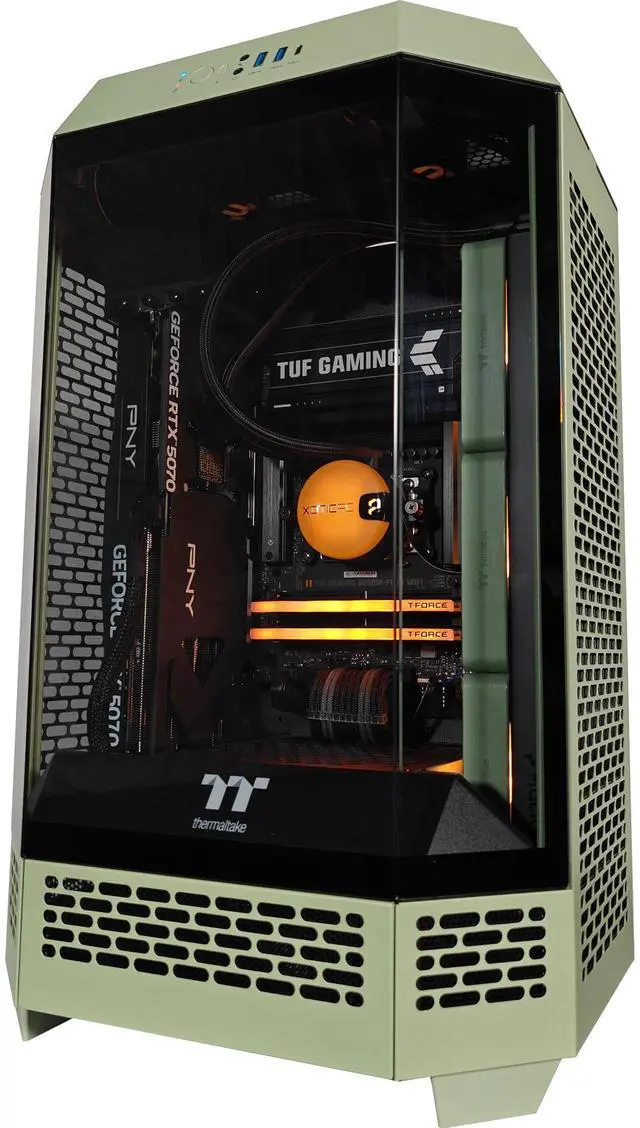 Alt view image 6 of 7 - XPC Biohazard Tower Extreme Gaming Desktop, AMD Ryzen 7 9700X 3.8GHz (5.5GHz Turbo Boost), RTX 5070 12GB, 2TB NVMe SSD, 32GB DDR5 RAM, 750W Gold PSU, Win 11
