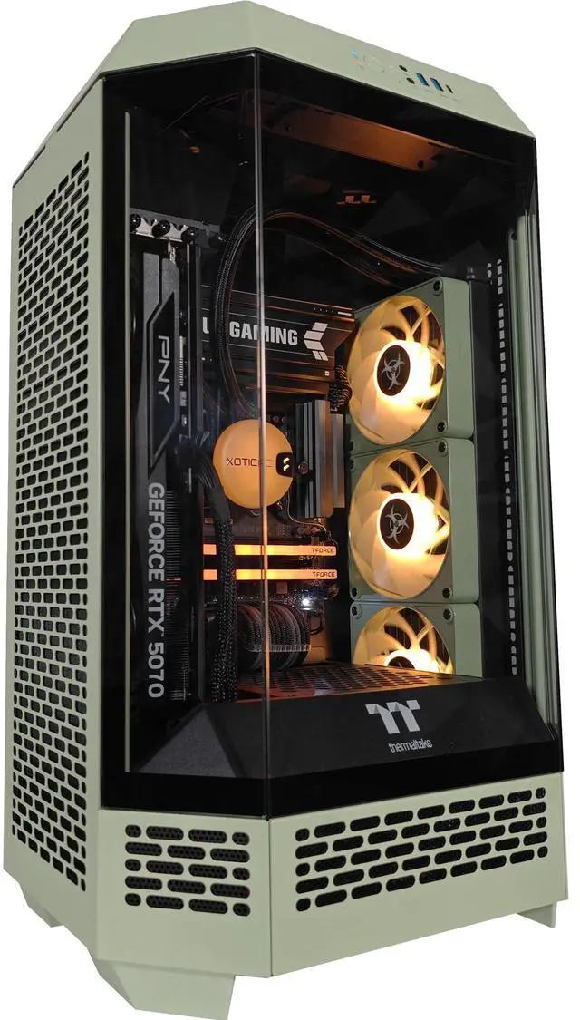 Alt view image 7 of 7 - XPC Biohazard Tower Extreme Gaming Desktop, AMD Ryzen 7 9700X 3.8GHz (5.5GHz Turbo Boost), RTX 5070 12GB, 2TB NVMe SSD, 32GB DDR5 RAM, 750W Gold PSU, Win 11