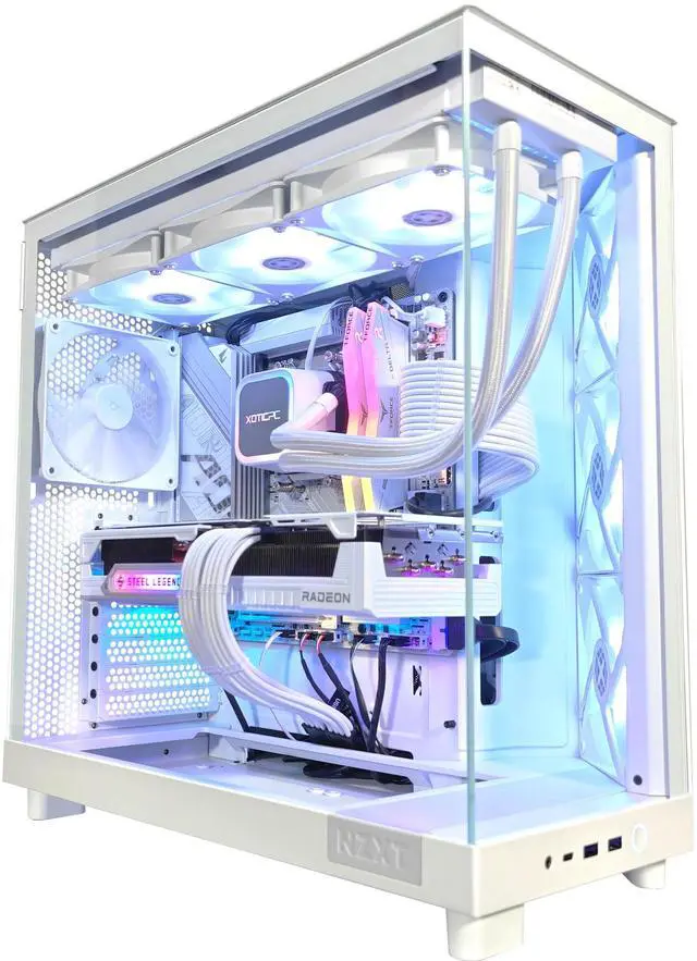 Alt view image 6 of 7 - XPC H6 Ghost Prime Gaming Desktop, AMD Ryzen 7 9800X3D 4.7GHz (5.2GHz Turbo Boost), Radeon RX 9070 XT 16GB, 2TB NVMe SSD, 32GB DDR5 RAM, 850W Gold PSU, Win 11