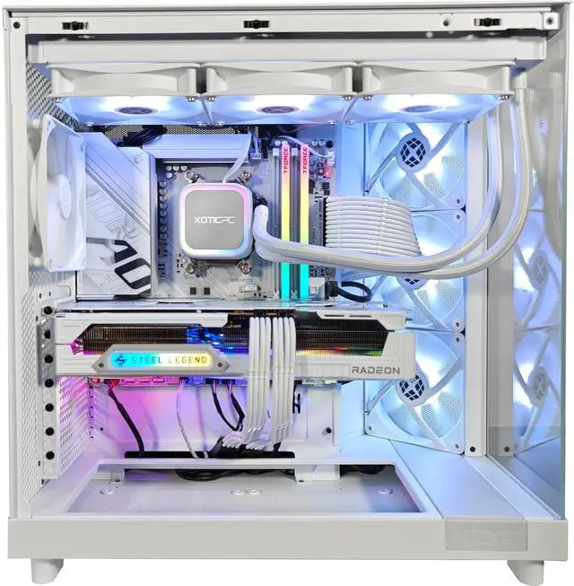 Alt view image 3 of 7 - XPC H6 Ghost Prime Gaming Desktop, AMD Ryzen 7 9800X3D 4.7GHz (5.2GHz Turbo Boost), Radeon RX 9070 XT 16GB, 2TB NVMe SSD, 32GB DDR5 RAM, 850W Gold PSU, Win 11