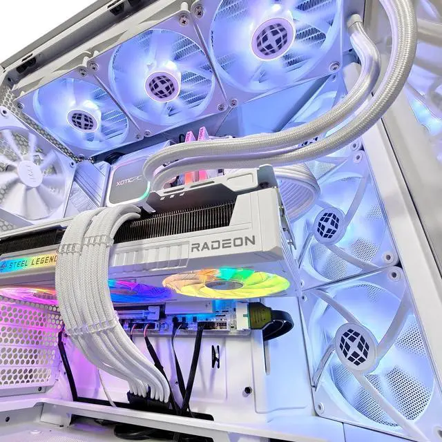 Alt view image 7 of 7 - XPC H6 Ghost Prime Gaming Desktop, AMD Ryzen 7 9800X3D 4.7GHz (5.2GHz Turbo Boost), Radeon RX 9070 XT 16GB, 2TB NVMe SSD, 32GB DDR5 RAM, 850W Gold PSU, Win 11