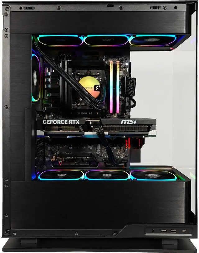 Alt view image 3 of 7 - XPC Evolv X2 Extreme Gaming Desktop, AMD Ryzen 7 9700X 3.8GHz (5.5GHz Turbo Boost), RTX 5070 Ti 16GB, 2TB NVMe SSD, 32GB DDR5 RAM, 850W Gold PSU, Win 11