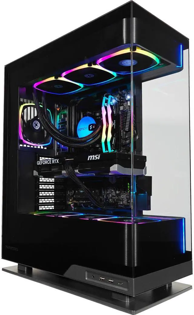 Alt view image 6 of 7 - XPC Evolv X2 Extreme Gaming Desktop, AMD Ryzen 7 9700X 3.8GHz (5.5GHz Turbo Boost), RTX 5070 Ti 16GB, 2TB NVMe SSD, 32GB DDR5 RAM, 850W Gold PSU, Win 11