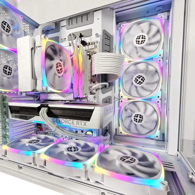 Alt view image 7 of 7 - XPC Vision Ghost Extreme Gaming Desktop, Intel Core Ultra 7 265K 3.9GHz (5.5GHz Turbo Boost), RTX 5070 12GB, 2TB NVMe SSD, 32GB DDR5 RAM, 750W Gold PSU, Win 11