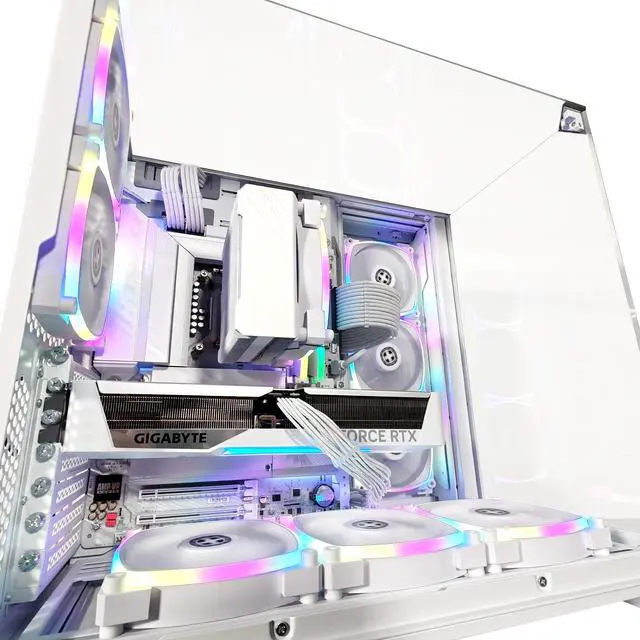 Alt view image 6 of 7 - XPC Vision Ghost Extreme Gaming Desktop, Intel Core Ultra 7 265K 3.9GHz (5.5GHz Turbo Boost), RTX 5070 12GB, 2TB NVMe SSD, 32GB DDR5 RAM, 750W Gold PSU, Win 11