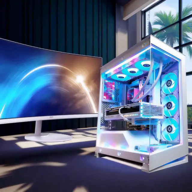 Alt view image 2 of 3 - XPC NV5 Ghost Ultimate Gaming Desktop, AMD Ryzen 7 9700X 3.8GHz (5.5GHz Turbo Boost), RTX 5080 16GB, 2TB NVMe SSD, 32GB DDR5 RAM, 850W Gold PSU, Win 11