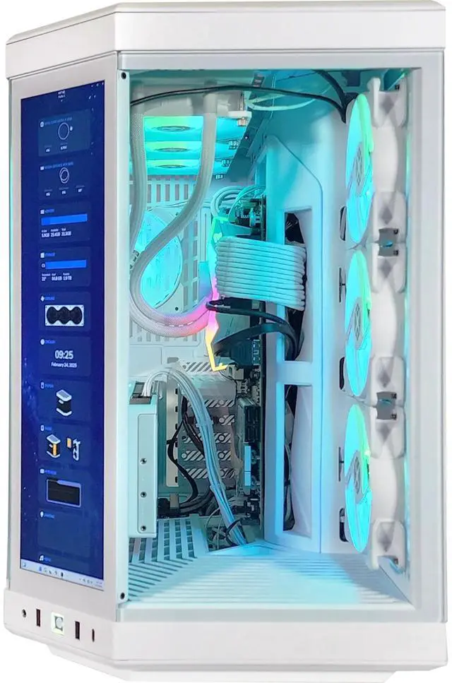 Alt view image 4 of 7 - XPC Y70 Ultimate Ghost Gaming Desktop, Intel Core Ultra 9 285K 3.7GHz (5.7GHz Turbo Boost) RTX 5080 16GB, 2TB NVMe SSD, 32GB DDR5 RAM, 850W Gold PSU, Win 11