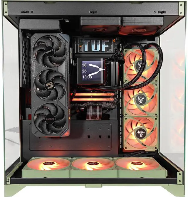 Alt view image 3 of 7 - XPC CTE E550 Biohazard Extreme Gaming Desktop, AMD Ryzen 7 9700X 3.8GHz (5.5GHz Turbo Boost), RTX 5070 12GB, 2TB NVMe SSD, 32GB DDR5 RAM, 750W Gold PSU, Win 11