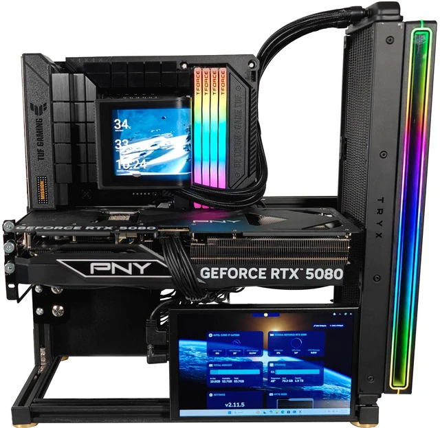 Alt view image 3 of 7 - XOTIC PC Frameworx Open Air Gaming PC, RTX 5080, Core i7-14700K, 64GB DDR5, 2 x 2TB NVMe SSD