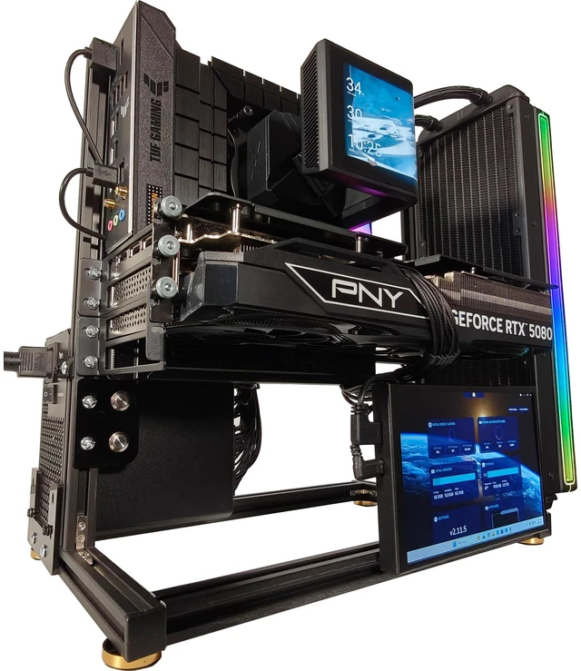 Alt view image 6 of 7 - XOTIC PC Frameworx Open Air Gaming PC, RTX 5080, Core i7-14700K, 64GB DDR5, 2 x 2TB NVMe SSD