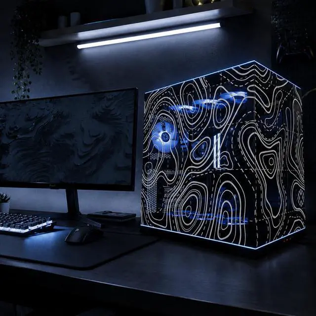 Alt view image 2 of 7 - EVO O11D Topography Dark Gaming PC, AMD Ryzen 7 9700X, RTX 5070, 32GB DDR5, 2TB SSD