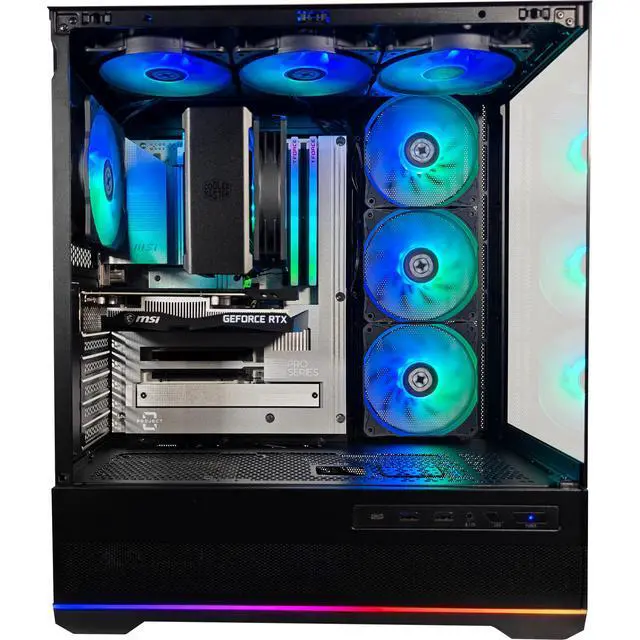 Alt view image 3 of 7 - Project Zero Pano Dark Essential Gaming PC, Intel Core Ultra 5 225F, RTX 3050, 32GB DDR5, 2TB SSD