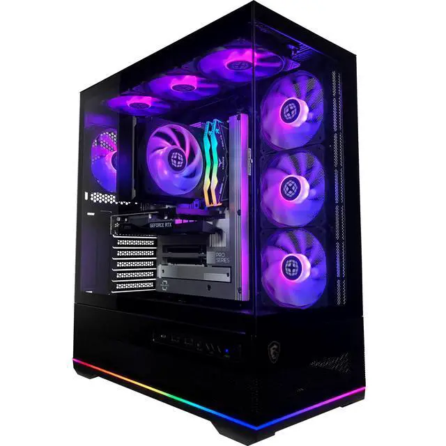 Alt view image 7 of 7 - Project Zero Pano Dark Essential Gaming PC, Intel Core Ultra 5 225F, RTX 3050, 32GB DDR5, 2TB SSD