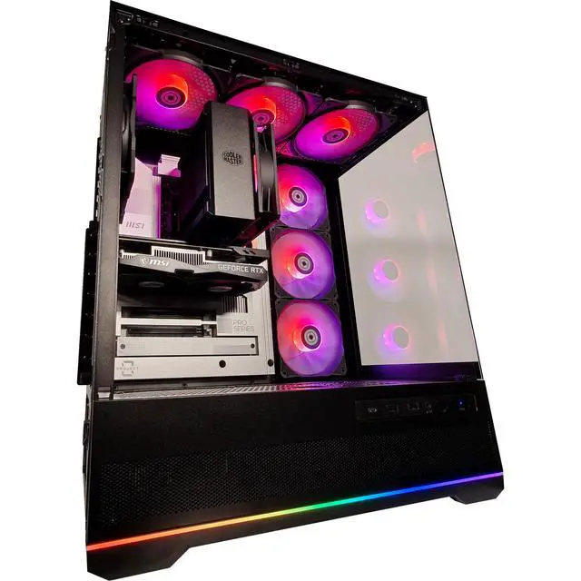 Alt view image 6 of 7 - Project Zero Pano Dark Essential Gaming PC, Intel Core Ultra 5 225F, RTX 3050, 32GB DDR5, 2TB SSD