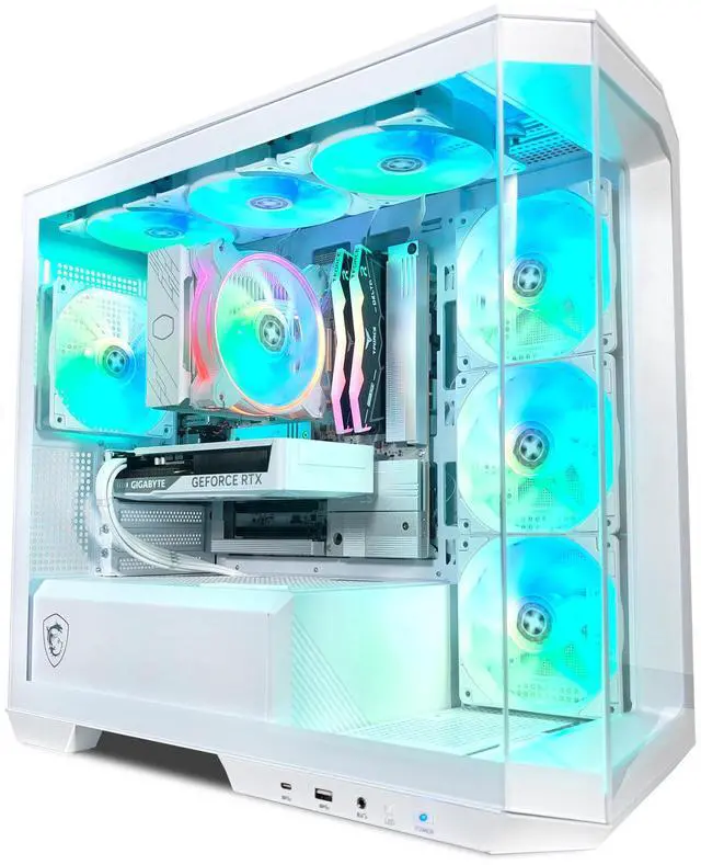 Main image of Project Zero Pano Ghost Ready to Ship Gaming PC, RTX 5060, Ryzen 7 9700X, 16GB DDR5, 1TB SSD