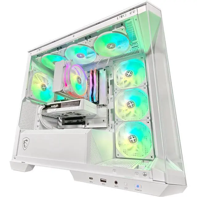 Alt view image 6 of 7 - Project Zero Pano Ghost Ready to Ship Gaming PC, RTX 5060, Ryzen 7 9700X, 16GB DDR5, 1TB SSD