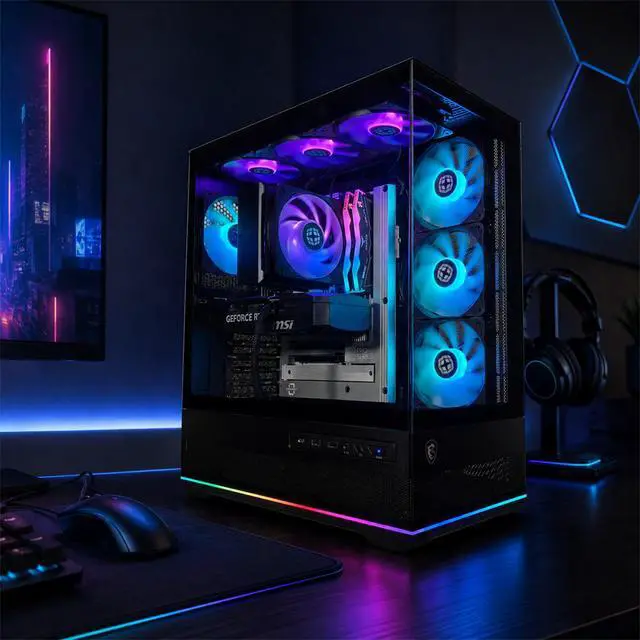 Alt view image 2 of 7 - Project Zero Pano Stealth Extreme Gaming PC, Intel Core i5-14600K, RTX 5070, 32GB DDR5, 1TB SSD