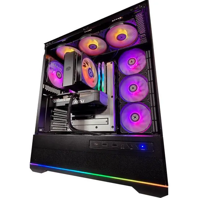 Alt view image 5 of 7 - Project Zero Pano Stealth Extreme Gaming PC, Intel Core i5-14600K, RTX 5070, 32GB DDR5, 1TB SSD