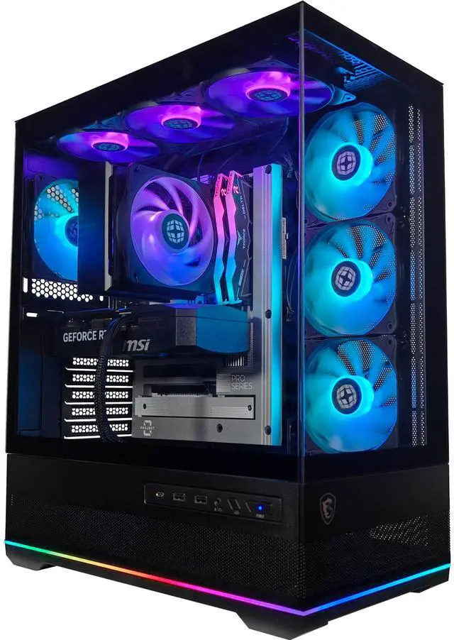 Alt view image 7 of 7 - Project Zero Pano Stealth Extreme Gaming PC, Intel Core i5-14600K, RTX 5070, 32GB DDR5, 1TB SSD