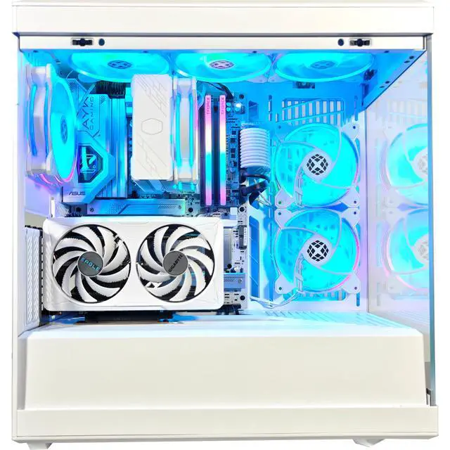 Alt view image 3 of 7 - Y40 Snow White Ghost Gaming PC, Intel Core Ultra 5 250K PLUS, RTX 5060, 32GB DDR5, 2TB SSD
