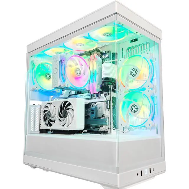 Alt view image 7 of 7 - Y40 Snow White Ghost Gaming PC, Intel Core Ultra 5 250K PLUS, RTX 5060, 32GB DDR5, 2TB SSD