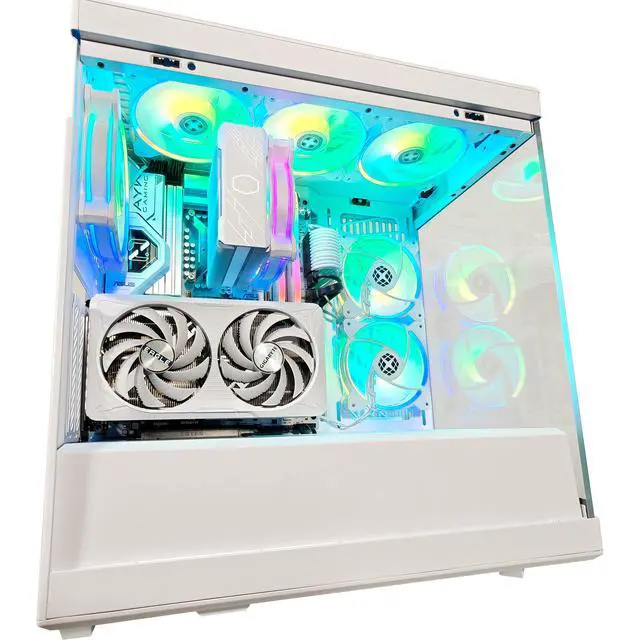 Alt view image 5 of 7 - Y40 Snow White Ghost Gaming PC, Intel Core Ultra 5 250K PLUS, RTX 5060, 32GB DDR5, 2TB SSD