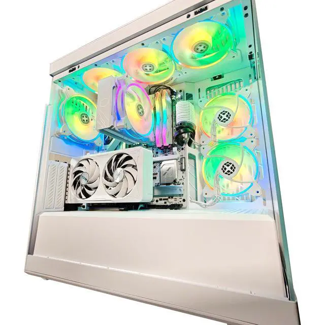 Alt view image 6 of 7 - Y40 Snow White Ghost Gaming PC, Intel Core Ultra 5 250K PLUS, RTX 5060, 32GB DDR5, 2TB SSD