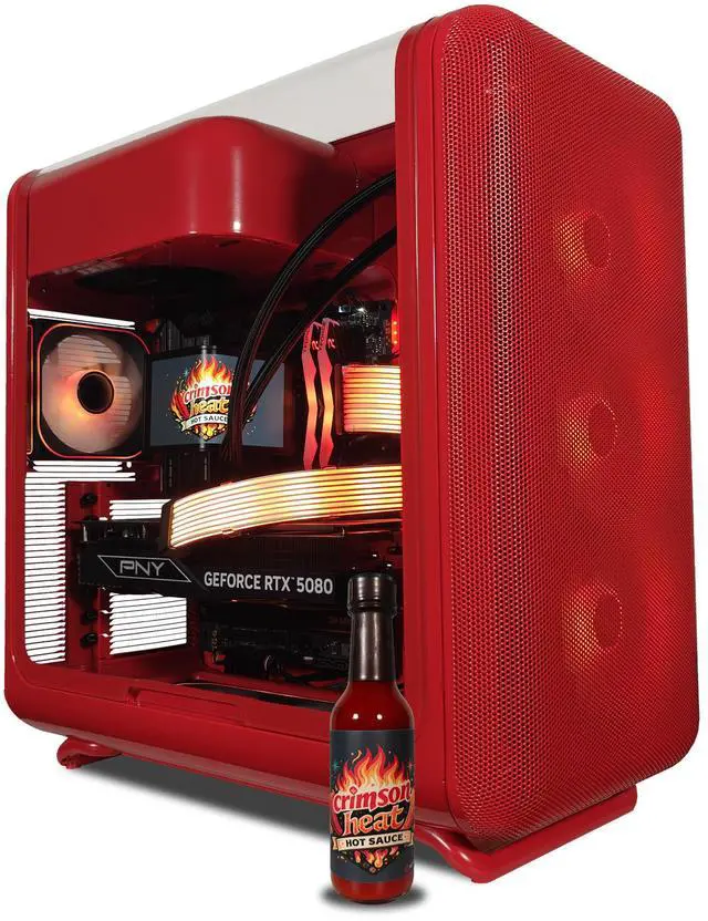 Main image of X50 Crimson Heat Gaming PC, Intel Core Ultra 7 270K Plus, RTX 5080, 32GB DDR5, 2TB SSD