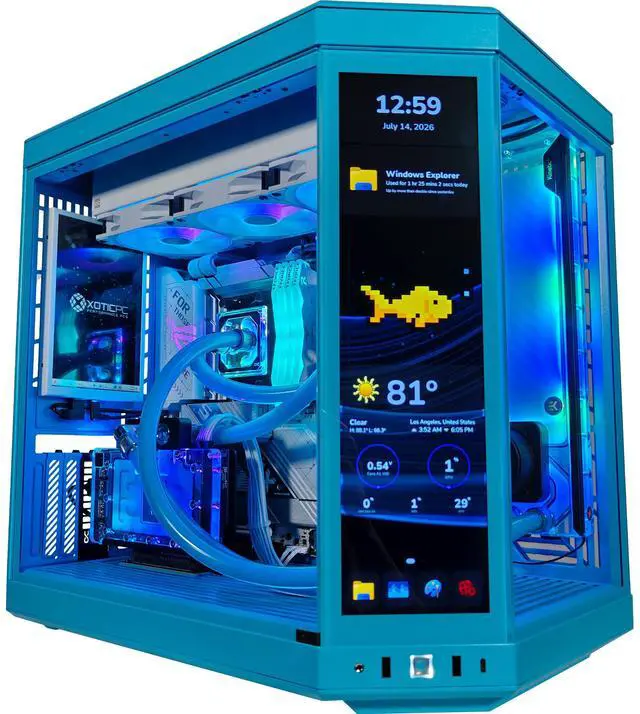 Alt view image 5 of 7 - Y70 Blueberry Ultimate X Ready to Ship Gaming PC, Ryzen 7 9800X3D, RTX 5080, 64GB DDR5, 2TB SSD