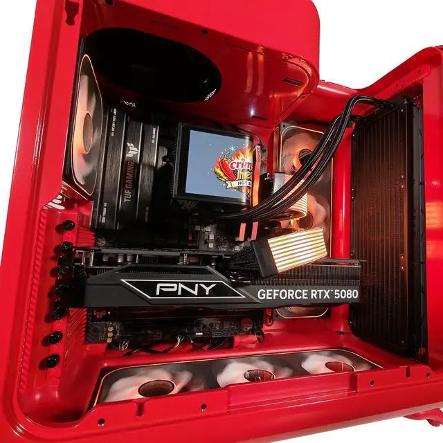 Alt view image 7 of 7 - X50 Crimson Heat Gaming PC, Intel Core Ultra 7 270K Plus, RTX 5080, 32GB DDR5, 2TB SSD