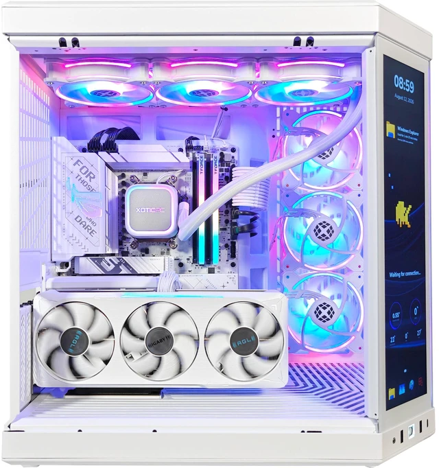 Alt view image 2 of 6 - XOTIC PC Y70 Ghost Gaming PC, RTX 5070, Ryzen 7 9800X3D, 32GB DDR5, 2TB NVMe SSD
