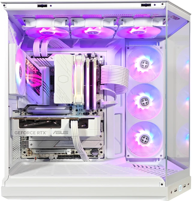 Alt view image 3 of 7 - XOTIC PC Y50 Snow White Ghost Gaming PC, Intel Core Ultra 5 250K PLUS, NVIDIA GeForce RTX 5060, 32GB DDR5, 2TB SSD