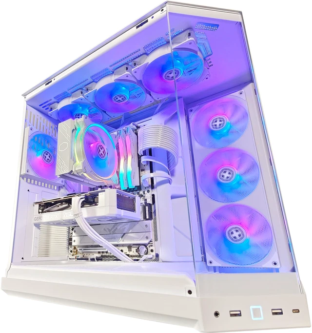 Alt view image 5 of 7 - XOTIC PC Y50 Snow White Ghost Gaming PC, Intel Core Ultra 5 250K PLUS, NVIDIA GeForce RTX 5060, 32GB DDR5, 2TB SSD