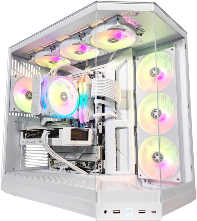 Alt view image 7 of 7 - XOTIC PC Y50 Snow White Ghost Gaming PC, Intel Core Ultra 5 250K PLUS, NVIDIA GeForce RTX 5060, 32GB DDR5, 2TB SSD